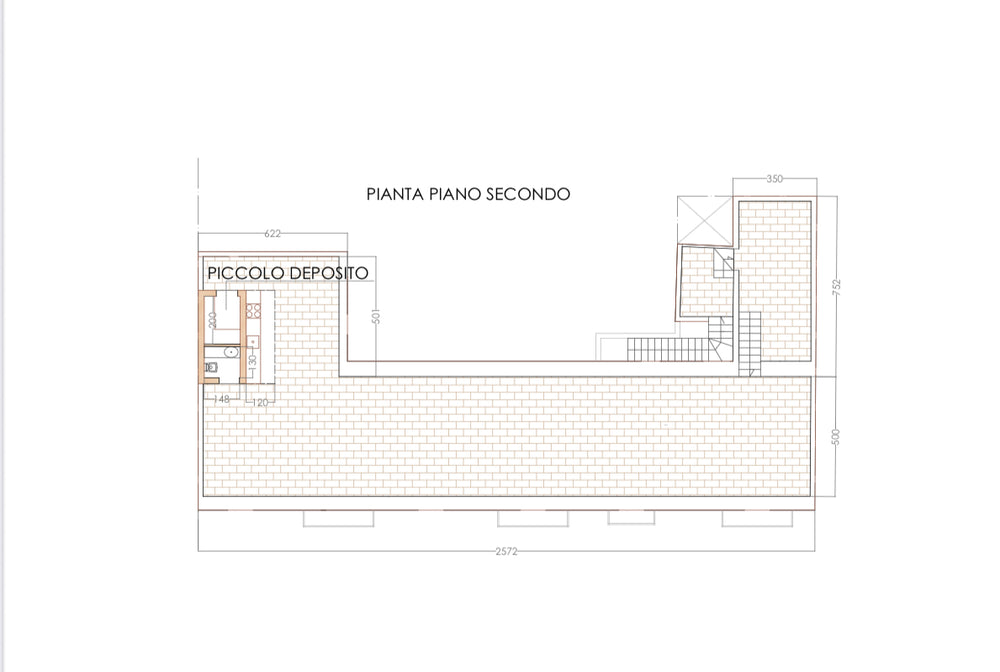Floor plan diagram of Hill House palazzo roof terrace with labeled rooms on a white background